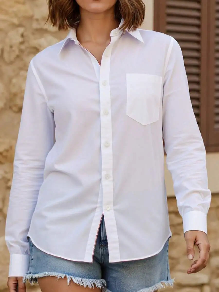 Womens Casual Long Sleeve Button Down Shirt Office Blouse
Womens Casual Long Sleeve Button Down Shirt Office Blouse