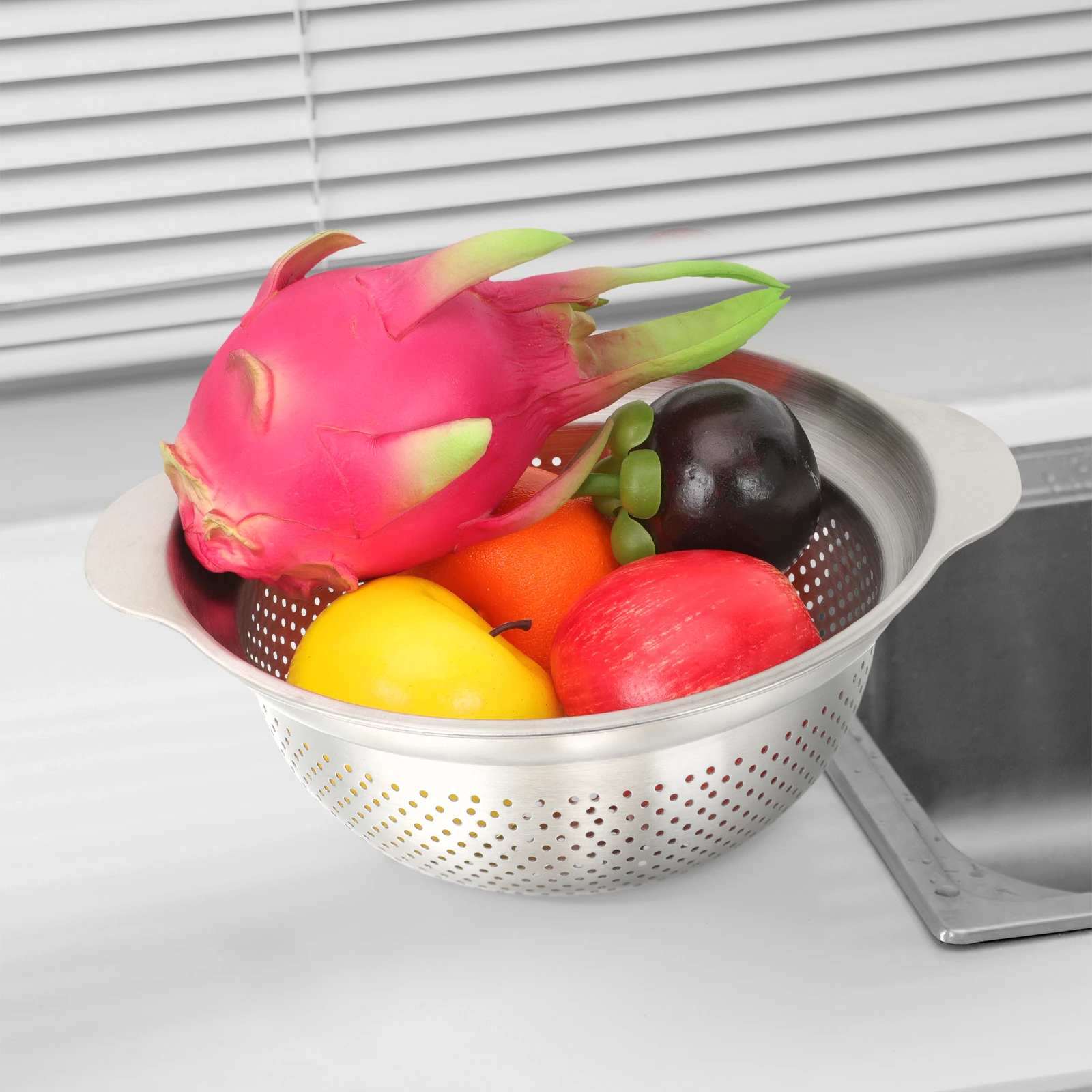 Thickened Multi-purpose Pot Stainless Steel Strainer Noodle Drain Spaghetti Pasta Kitchen Sink Drainer Vegetable Fruit Washing
Thickened Multi-purpose Pot Stainless Steel Strainer Noodle Drain Spaghetti Pasta Kitchen Sink Drainer Vegetable Fruit Washing