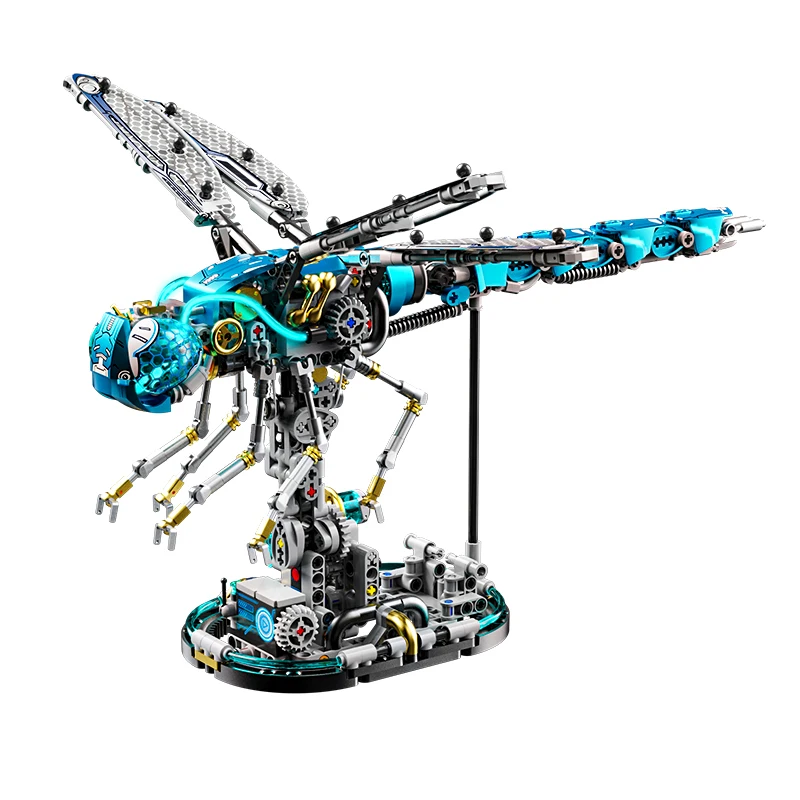 866 PCS electric building blocks toy set, insect series mechanical dragonfly ornaments model assembly, boys' holiday toy gift
866 PCS electric building blocks toy set, insect series mechanical dragonfly ornaments model assembly, boys' holiday toy gift
