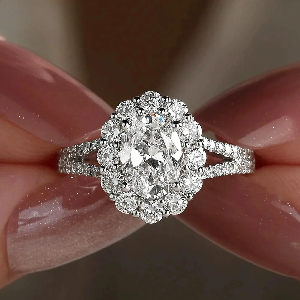 Кольцо OEVAS 2CT 7*9 мм с овальным муассанитом, из стерлингового серебра S925, с лабораторным бриллиантом, обручальное кольцо для женщин, изысканные ювелирные украшения для вечеринок
Кольцо OEVAS 2CT 7*9 мм с овальным муассанитом, из стерлингового серебра S925, с лабораторным бриллиантом, обручальное кольцо для женщин, изысканные ювелирные украшения для вечеринок