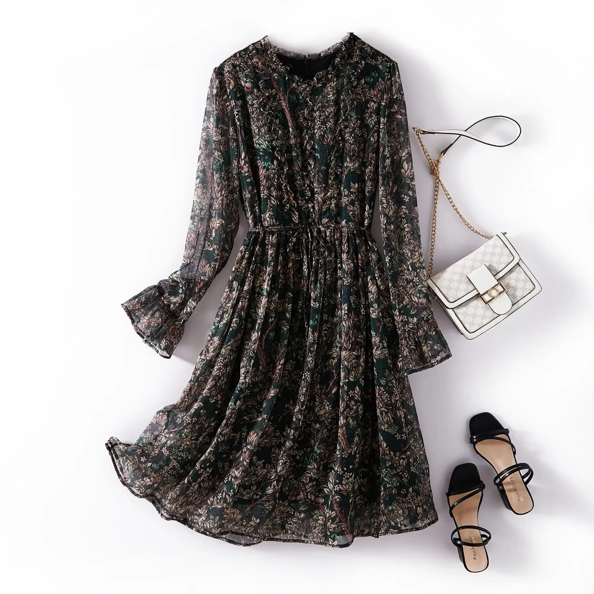 100% Mulberry Silk Dress 2024 Spring Summer Print Dresses For Women Clothing Elegant Casual Women's Dress Long Sleeves Vestidos
100% Mulberry Silk Dress 2024 Spring Summer Print Dresses For Women Clothing Elegant Casual Women's Dress Long Sleeves Vestidos