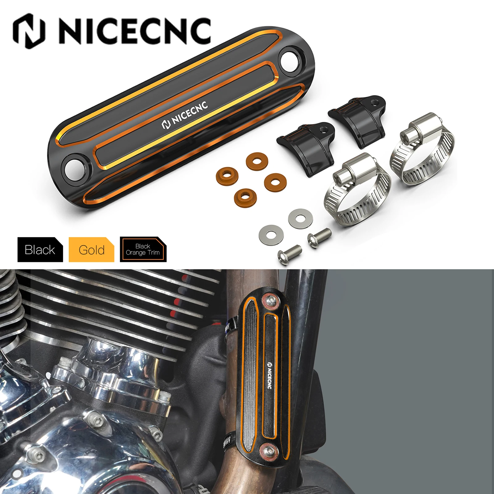 For Harley Street Glide FLHX 2006-2023 FLHXS 2014-2024 Exhaust Pipe Heat Shield Road King FLHR 1994-2024 Road Glide FLTRX 15-24 
For Harley Street Glide FLHX 2006-2023 FLHXS 2014-2024 Exhaust Pipe Heat Shield Road King FLHR 1994-2024 Road Glide FLTRX 15-24