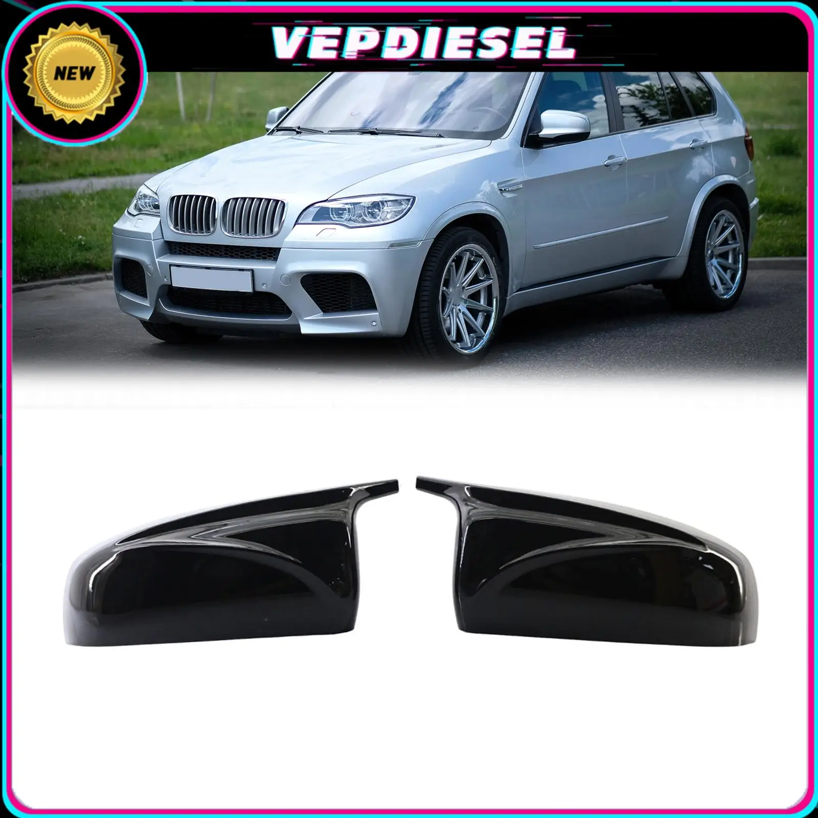 2Pcs New M Style Side Wing Mirror Cover Caps For BMW E70 E71 X5 X6 2007-2013 Rear View Mirror Cap Cover Gloss Black
2Pcs New M Style Side Wing Mirror Cover Caps For BMW E70 E71 X5 X6 2007-2013 Rear View Mirror Cap Cover Gloss Black
