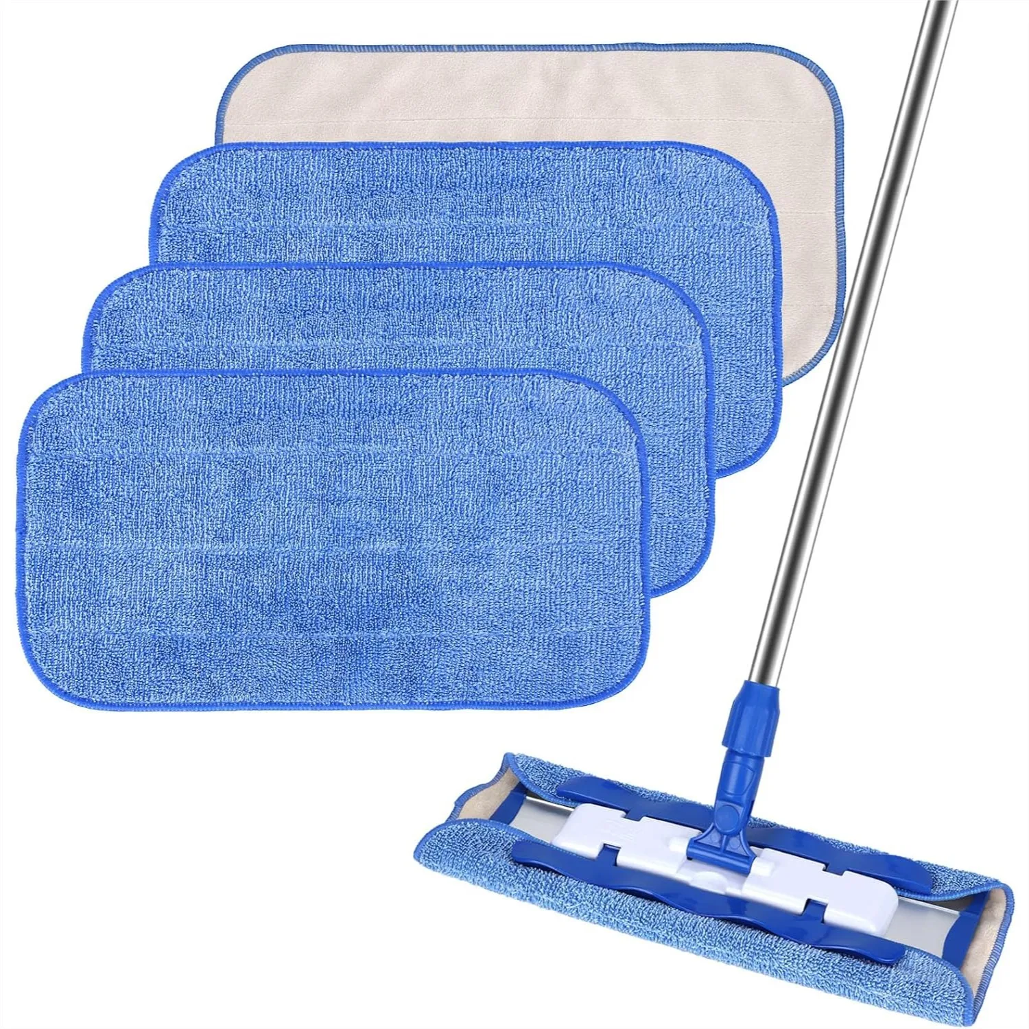 Microfiber Cleaning Cloth for Mop - Reusable Flat Mop Refills - Mop Pads Replacement for Hardwood Cleaning, 4 Pack
Microfiber Cleaning Cloth for Mop - Reusable Flat Mop Refills - Mop Pads Replacement for Hardwood Cleaning, 4 Pack