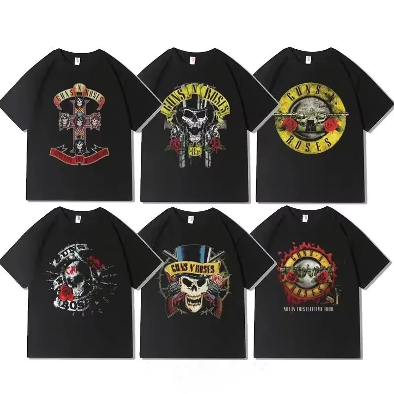 Rock Guns'N'Roses Guns and Roses Guns Band Printed Pure Round Neck Short Sleeve T-shirt Men's Cotton Tee Shirt Tops
Rock Guns'N'Roses Guns and Roses Guns Band Printed Pure Round Neck Short Sleeve T-shirt Men's Cotton Tee Shirt Tops
