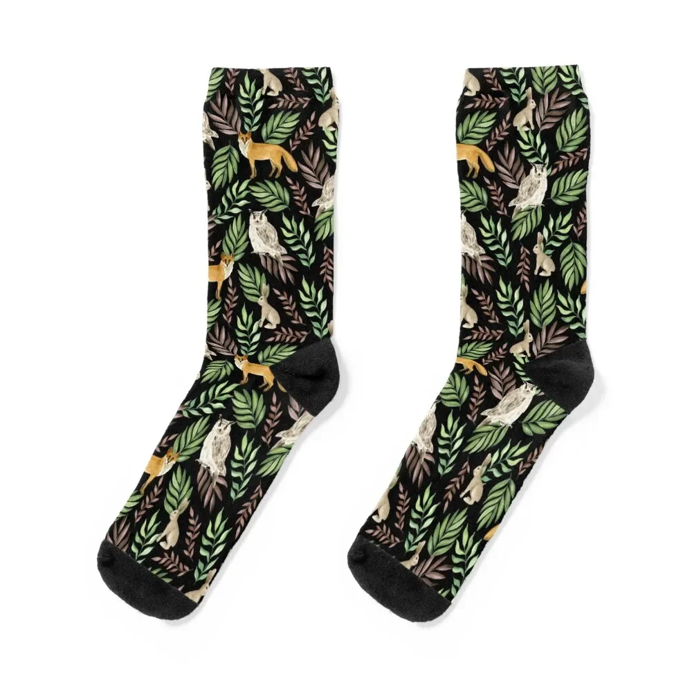 Foxes, owls, rabbits. Black pattern Socks Crossfit moving stockings hiking Girl'S Socks Men's
Foxes, owls, rabbits. Black pattern Socks Crossfit moving stockings hiking Girl'S Socks Men's