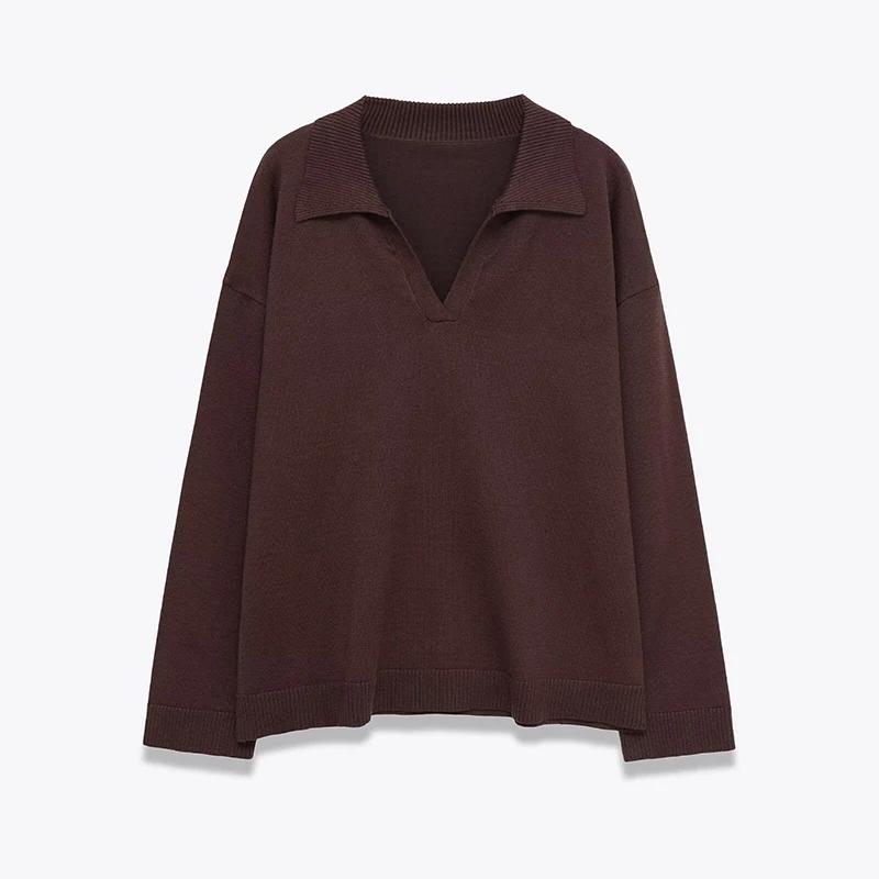 YENKYE New Women Lapel Neck Solid Knit Pullovers Long Sleeve Spring Autumn Casual Sweater
YENKYE New Women Lapel Neck Solid Knit Pullovers Long Sleeve Spring Autumn Casual Sweater