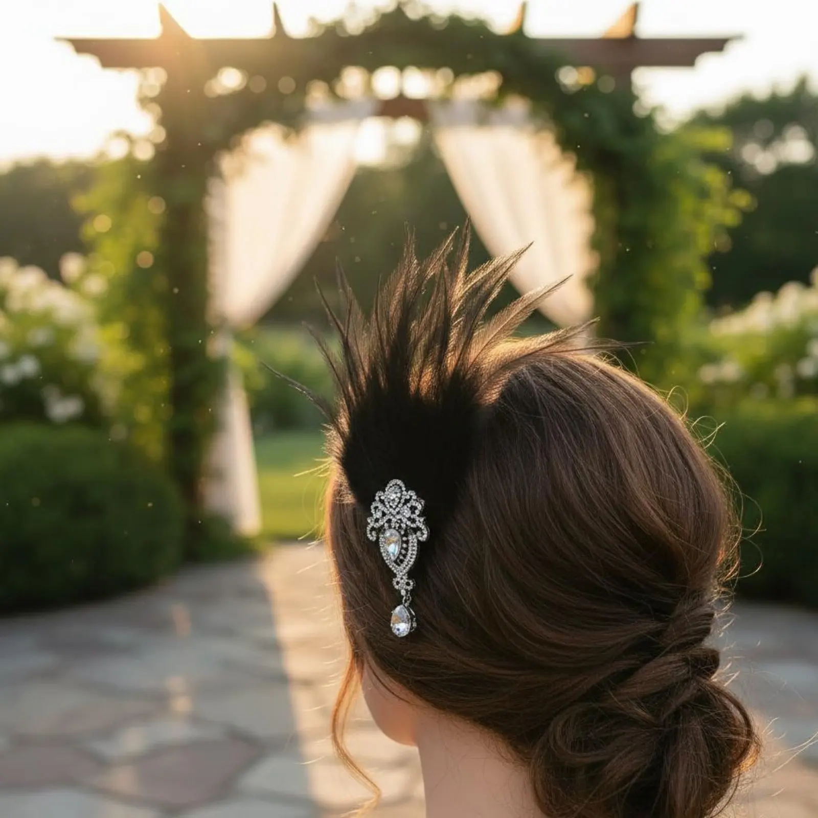 Vintage Bridal Headpiece Handmade Bridal Feather Fastener Feather Hair Fastener Elegant Design Roaring Twenties Hair Accessory
Vintage Bridal Headpiece Handmade Bridal Feather Fastener Feather Hair Fastener Elegant Design Roaring Twenties Hair Accessory