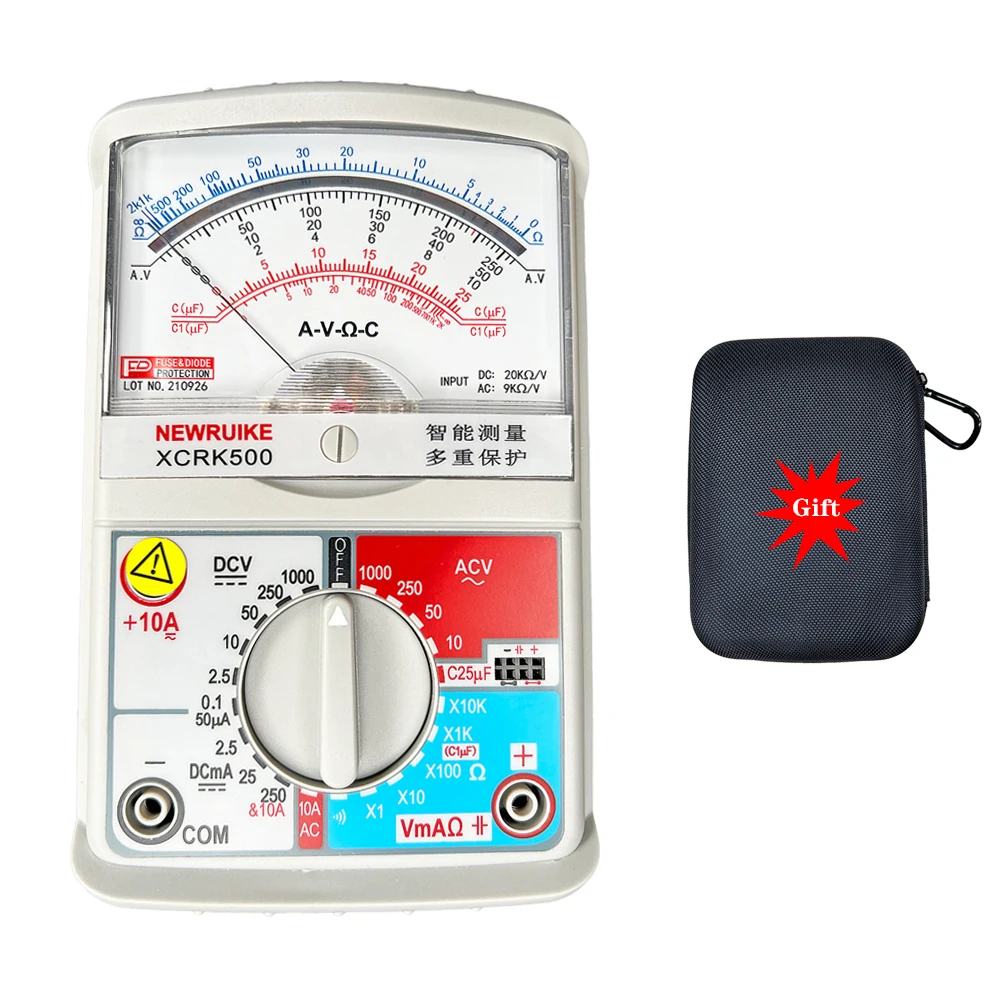 NEWRUIKE XCRK500 Smart Analog Multimeter High Precision Mechanical Maintenance Intelligent Pointer Multimeter Smart Multimeter
NEWRUIKE XCRK500 Smart Analog Multimeter High Precision Mechanical Maintenance Intelligent Pointer Multimeter Smart Multimeter