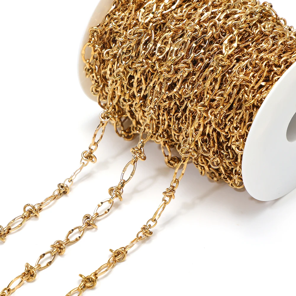 1 Meter Stainless Steel PVD Gold Chunky Knot Chains for DIY Jewelry Making Hip Hop Men Necklaces Findings Bracelets Supplies
1 Meter Stainless Steel PVD Gold Chunky Knot Chains for DIY Jewelry Making Hip Hop Men Necklaces Findings Bracelets Supplies