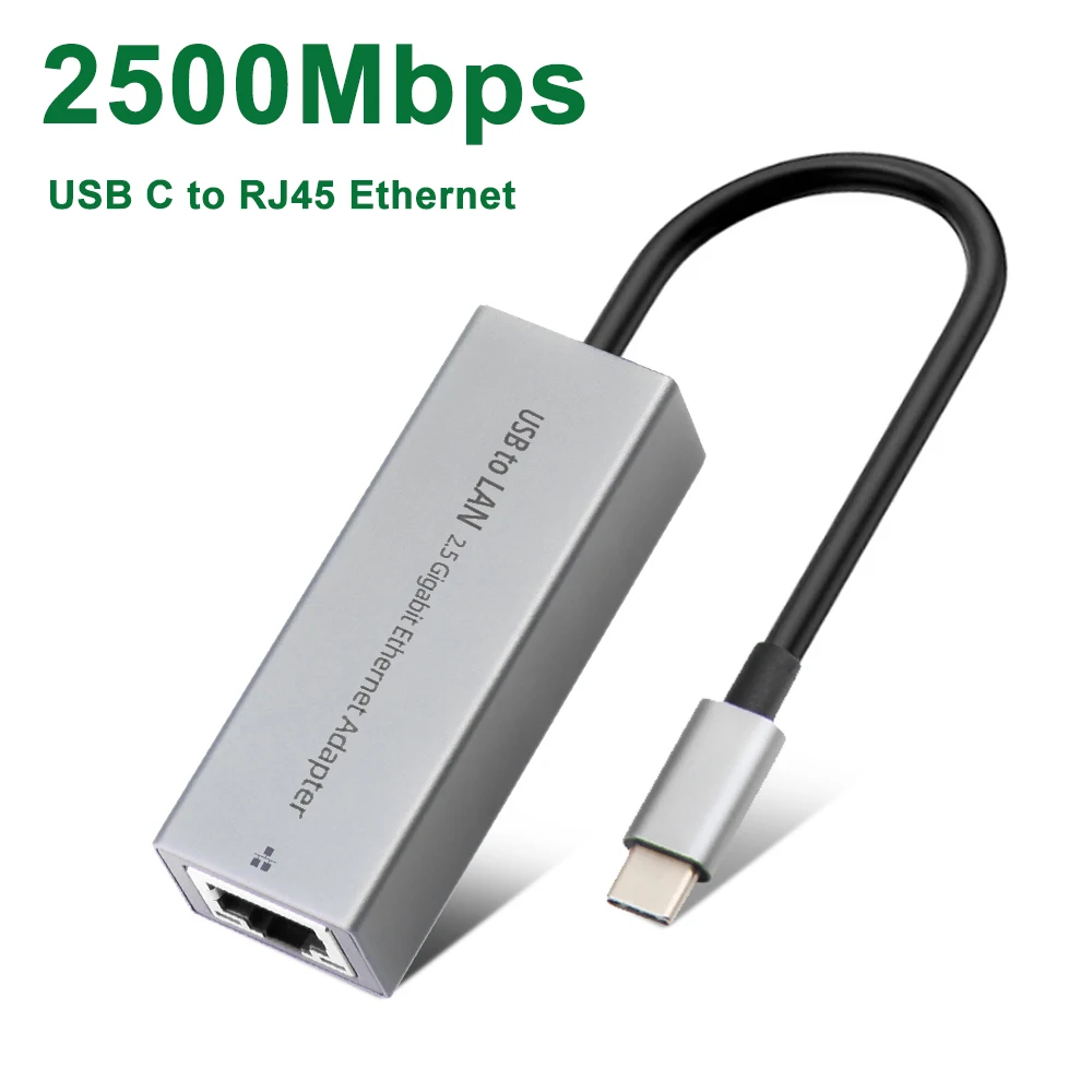 2500Mbps USB C Type-C Ethernet To RJ45 2.5G USB 3.0 Wired Adapter Converter Lan Network Hub For Windows 7/8/10 MAC For PC Laptop
2500Mbps USB C Type-C Ethernet To RJ45 2.5G USB 3.0 Wired Adapter Converter Lan Network Hub For Windows 7/8/10 MAC For PC Laptop