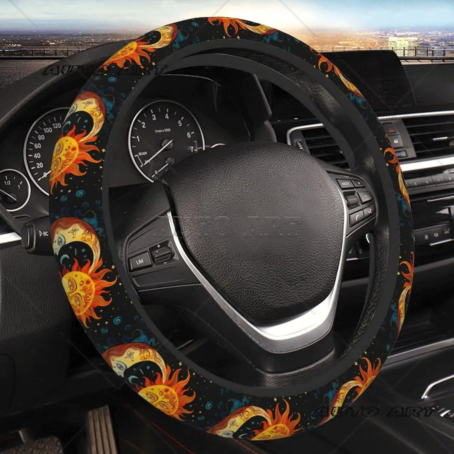 Boho Sun Moon Stars Steering Wheel Cover Comfortable Elastic Steering Car Wheel Cover Fit 15 inches Universal Accessories Decor
Boho Sun Moon Stars Steering Wheel Cover Comfortable Elastic Steering Car Wheel Cover Fit 15 inches Universal Accessories Decor