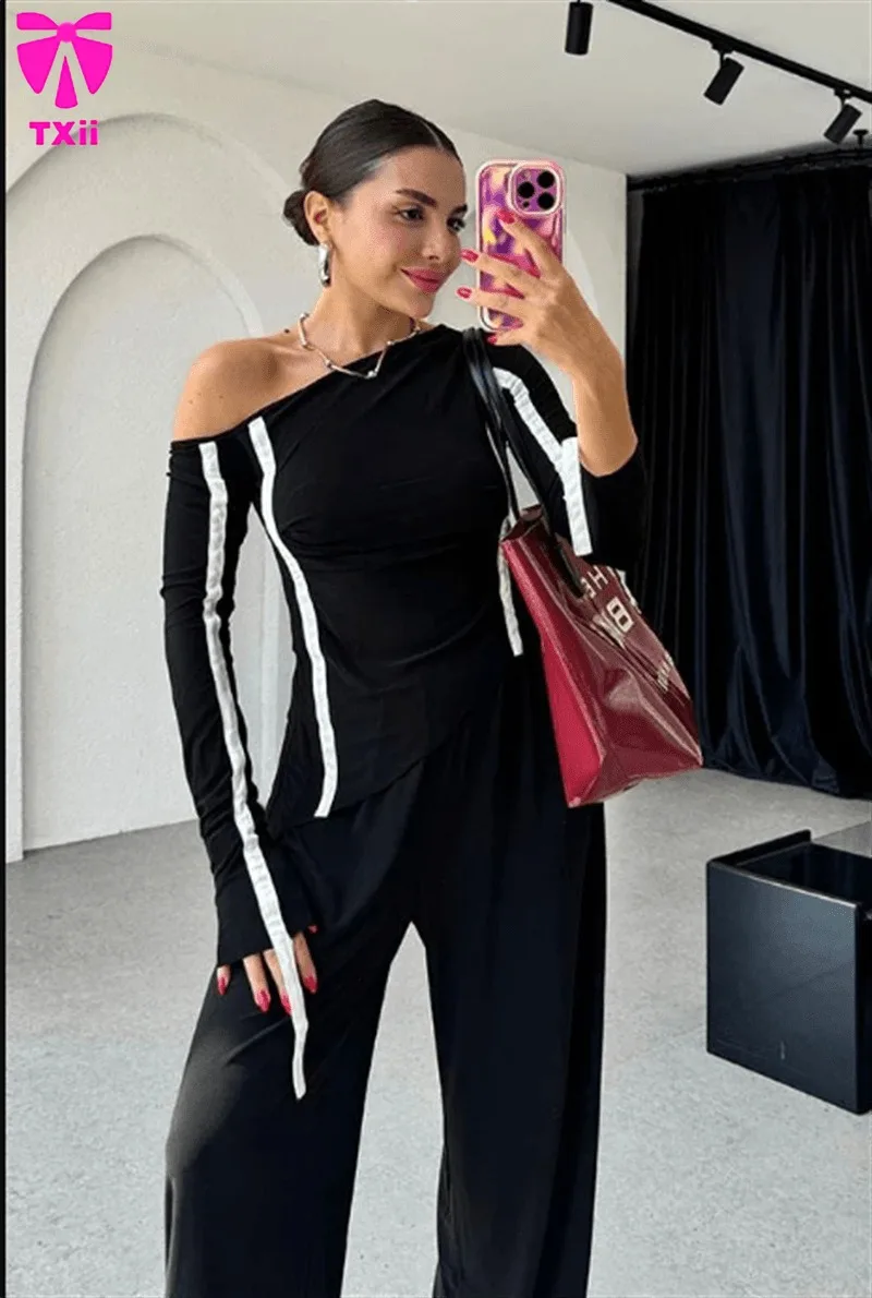 2024 Autumn/Winter Fashion Korean Casual Knitted Sweater Wide Leg Pants Age Reducing Two Piece Women's Set New Style
2024 Autumn/Winter Fashion Korean Casual Knitted Sweater Wide Leg Pants Age Reducing Two Piece Women's Set New Style