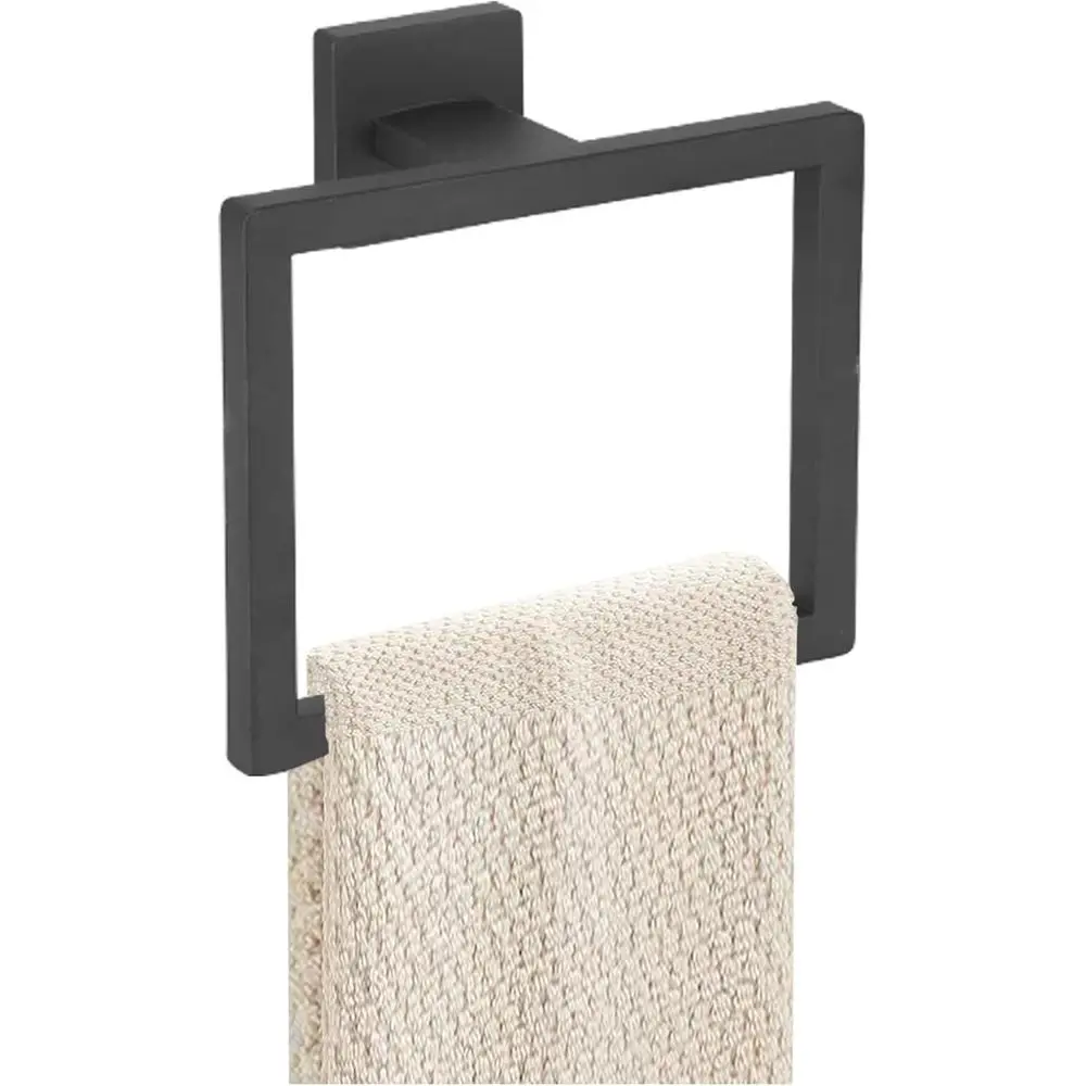 Sturdy Stainless Steel Towel Ring, Modern Square Design for Bathroom, Matte Black Hand Towel Holder
Sturdy Stainless Steel Towel Ring, Modern Square Design for Bathroom, Matte Black Hand Towel Holder