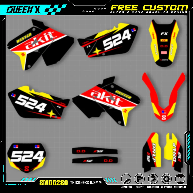 QUEEN X MOTO Custom Team Motorcycle Graphics Background Decal Stickers Kit For SUZUKI RM125-250 2001 2002 2003 2004 -2012 005
QUEEN X MOTO Custom Team Motorcycle Graphics Background Decal Stickers Kit For SUZUKI RM125-250 2001 2002 2003 2004 -2012 005