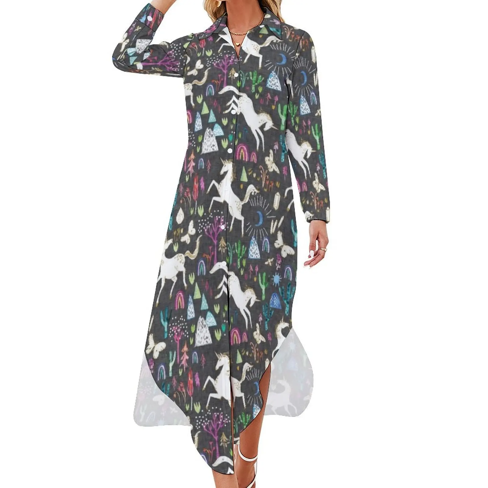 Unicornicopia Long Sleeved Shirt Dress women clothes dresses for woman dress party night dresses for woman 2024
Unicornicopia Long Sleeved Shirt Dress women clothes dresses for woman dress party night dresses for woman 2024