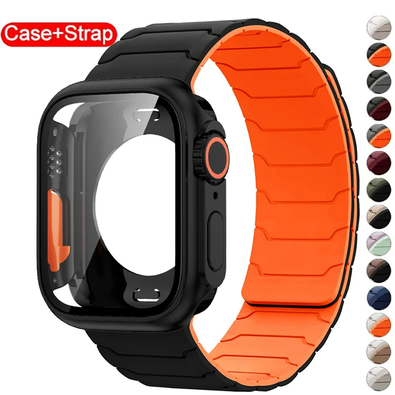 Чехол + ремешок для Apple Watch Band 45 мм 44 41 42 40 мм, силиконовый браслет для Iwatch Series 3 4 5 6 Se 7 8 9 10 Change To Ultra Case
Чехол + ремешок для Apple Watch Band 45 мм 44 41 42 40 мм, силиконовый браслет для Iwatch Series 3 4 5 6 Se 7 8 9 10 Change To Ultra Case