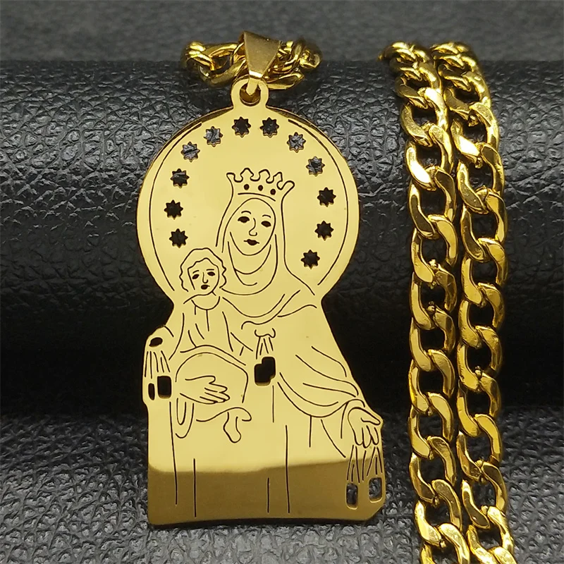 Catholic Christ Virgin Mary Jesus Necklace for Women Men Stainless Steel Gold Color Christian Holy Chain Amulet Jewelry ZZZ695
Catholic Christ Virgin Mary Jesus Necklace for Women Men Stainless Steel Gold Color Christian Holy Chain Amulet Jewelry ZZZ695