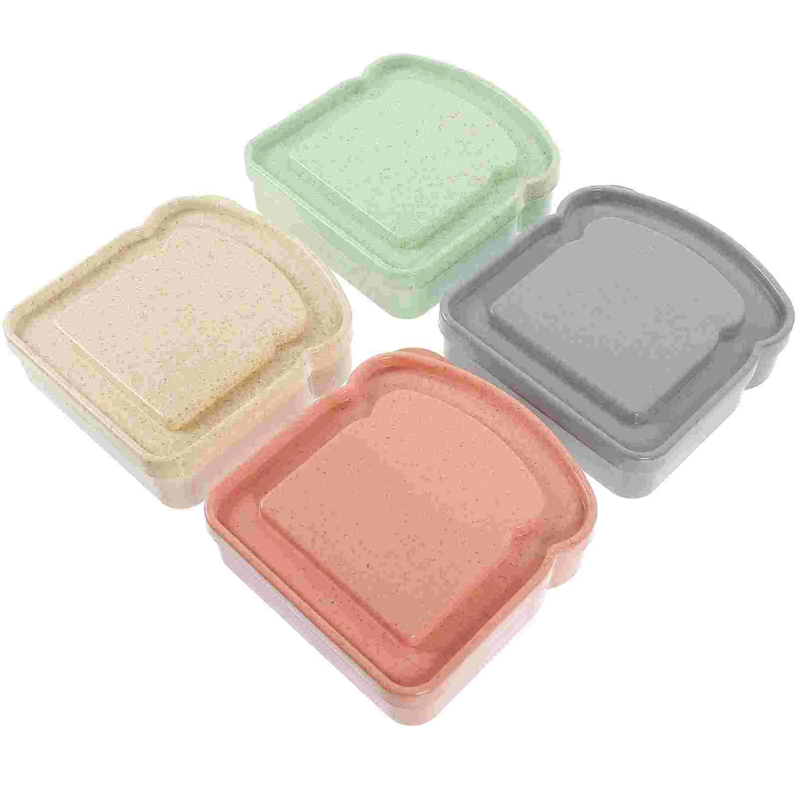 4 Pcs Sandwich Box Bread Storage Container Toast Holder Snack Boxes for Adults Fruit Containers Kids Bakery Sealed
4 Pcs Sandwich Box Bread Storage Container Toast Holder Snack Boxes for Adults Fruit Containers Kids Bakery Sealed