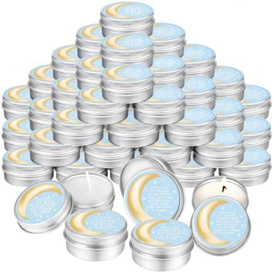 50 Pcs Over The Moon Baby Shower Candles 1 Oz Moon and Star Baby Shower Favors Gift Travel Tin Candle Aromatherapy Favors
50 Pcs Over The Moon Baby Shower Candles 1 Oz Moon and Star Baby Shower Favors Gift Travel Tin Candle Aromatherapy Favors