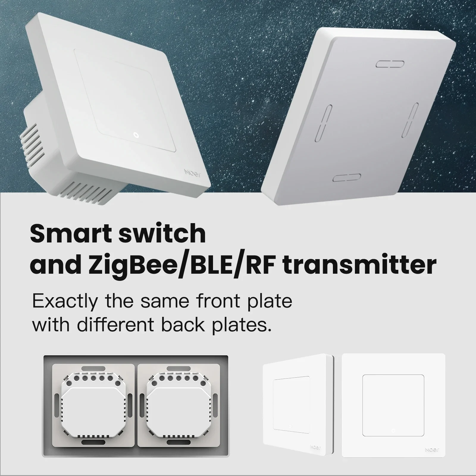 ZigBee Smart Push Button Light Switch MOES Star Ring Switches Tuya Smart Life APP Alexa Google Home Assistant Voice Controller
ZigBee Smart Push Button Light Switch MOES Star Ring Switches Tuya Smart Life APP Alexa Google Home Assistant Voice Controller