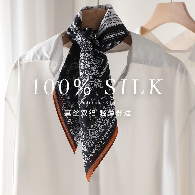 100% Silk Scarf Women elegant Luxury Square Fashion Print Hair Neckerchief Lady Shawl Wraps Hijab Bandana écharpes Scarves
100% Silk Scarf Women elegant Luxury Square Fashion Print Hair Neckerchief Lady Shawl Wraps Hijab Bandana écharpes Scarves