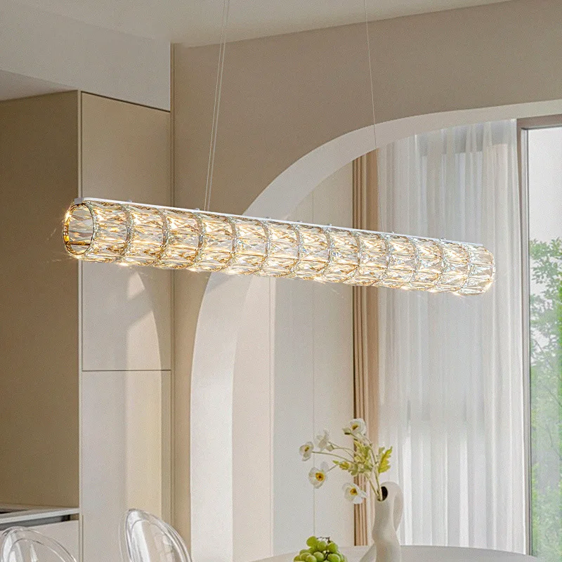 Modern long Crystal Chandelier LED hanging light for dining room Living Room Suspension Luminaire Led kitchen Bar home lighting
Modern long Crystal Chandelier LED hanging light for dining room Living Room Suspension Luminaire Led kitchen Bar home lighting