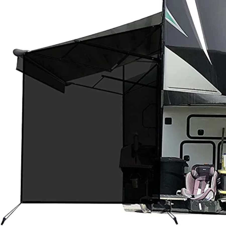 RV Awning Side Sun Shade Screen 9'X7' Mesh Netting for Camper Motorhome Trailer Awning Black UV Blocker Sunscreen Shade with 3
RV Awning Side Sun Shade Screen 9'X7' Mesh Netting for Camper Motorhome Trailer Awning Black UV Blocker Sunscreen Shade with 3