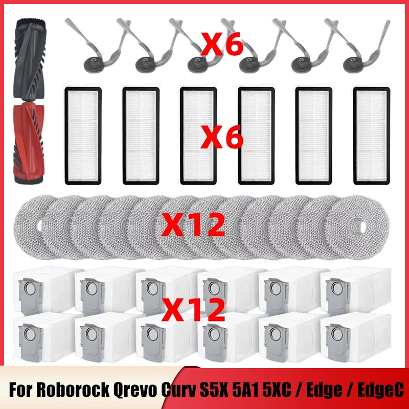 For Roborock Qrevo 5AE / Curv / CurvC / Curv S5X 5A1 5XC / Edge / EdgeC / Edge S5A 5V1 Parts Brush Filter Mop Bag Accessories
For Roborock Qrevo 5AE / Curv / CurvC / Curv S5X 5A1 5XC / Edge / EdgeC / Edge S5A 5V1 Parts Brush Filter Mop Bag Accessories