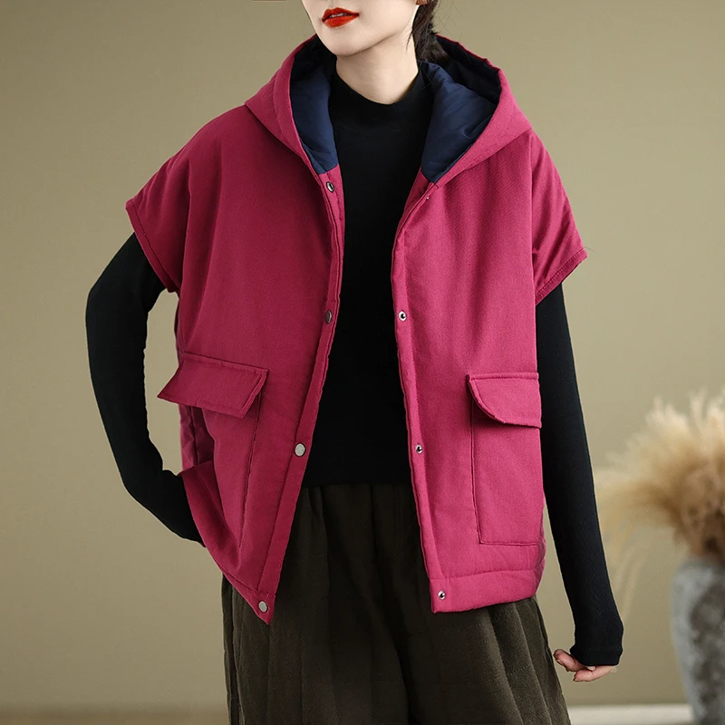 Thickened Cotton Linen Jacket Women's Autumn Winter New Style Original Hemp Washed Outerwear Cotton Added Thickened Vest
Thickened Cotton Linen Jacket Women's Autumn Winter New Style Original Hemp Washed Outerwear Cotton Added Thickened Vest