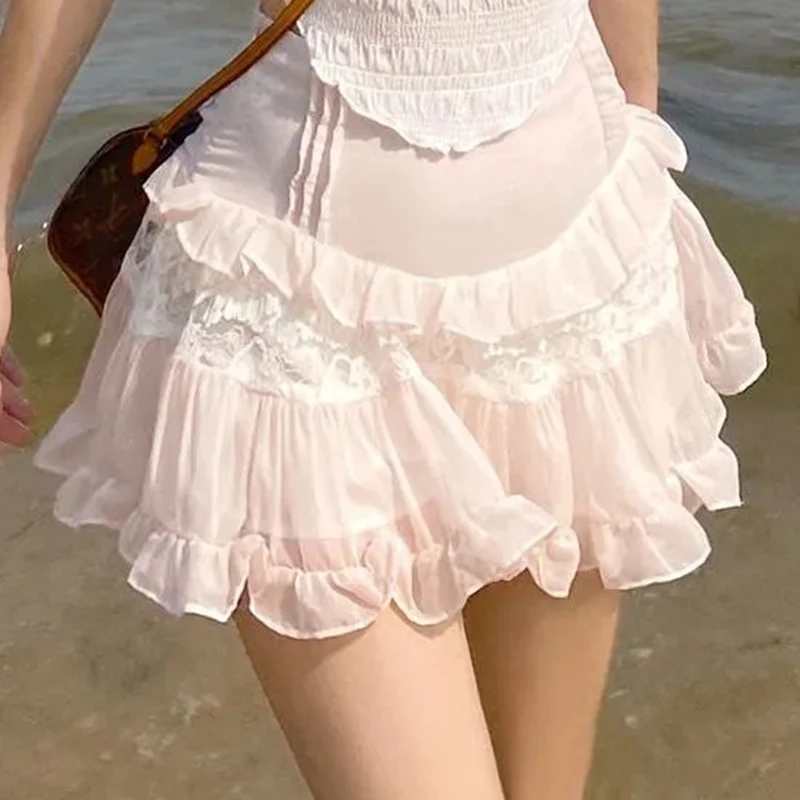 High Waist Women Skirt Japanese Style Ruffles Mini Skirt A Line Fashion Casual Female Summer Student Skirts
High Waist Women Skirt Japanese Style Ruffles Mini Skirt A Line Fashion Casual Female Summer Student Skirts