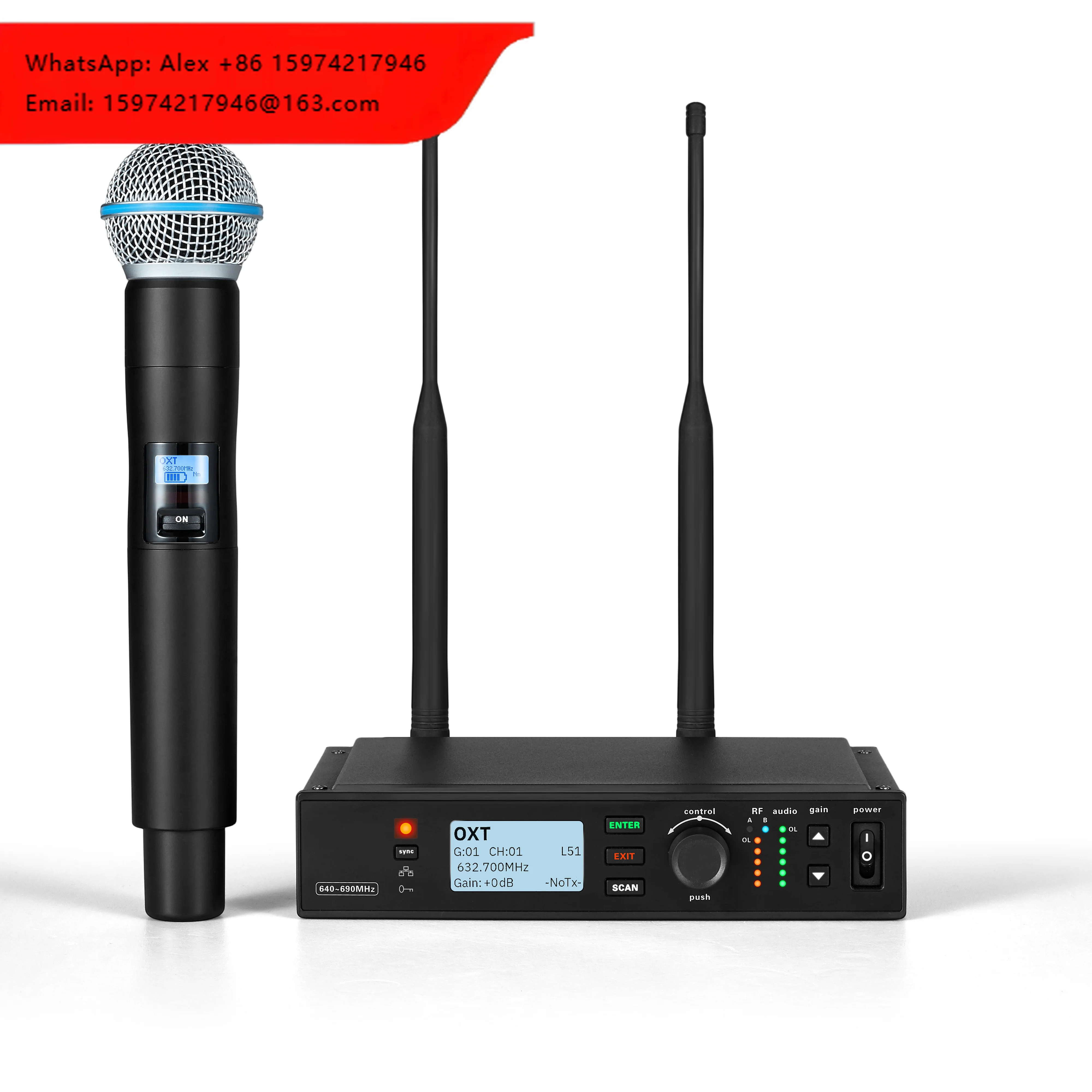 Professional Portable Handheld Digital Vocal System Wireless Dynamic Microphone Cardioid Polar Noise Cancelling Aluminium Alloy
Professional Portable Handheld Digital Vocal System Wireless Dynamic Microphone Cardioid Polar Noise Cancelling Aluminium Alloy