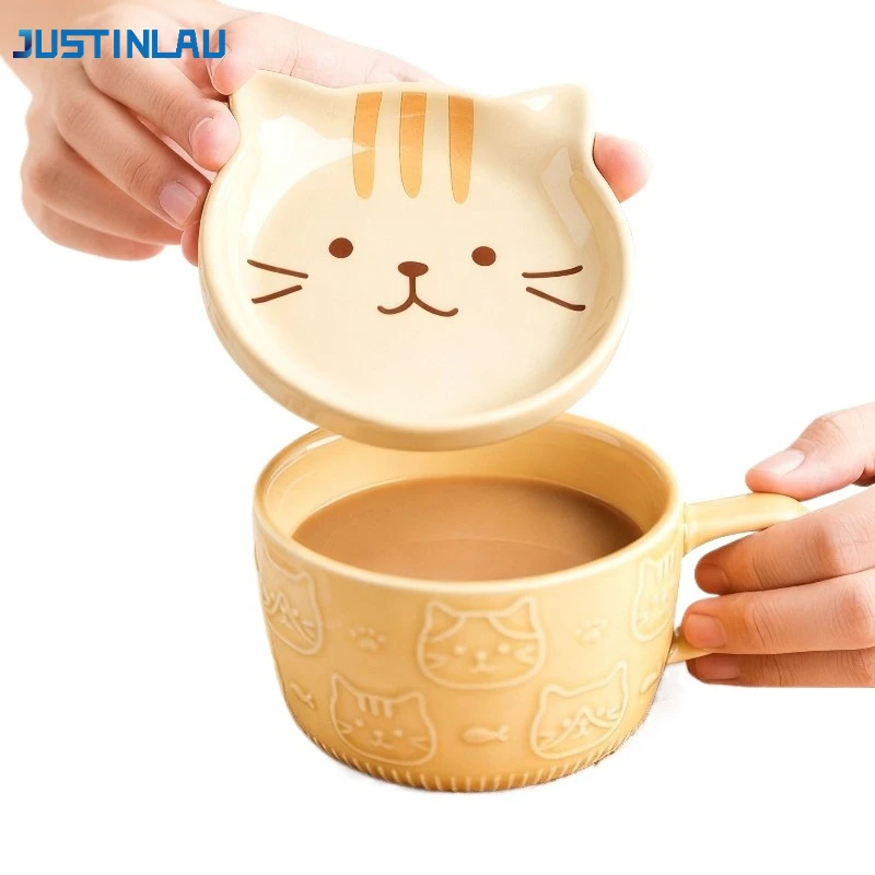 JUSTINLAU Cartoon Ceramic Mugs with Lid Breakfast Milk Cup Creative Household Tableware Water Cup Woman Funny Gifts Coffee Cup
JUSTINLAU Cartoon Ceramic Mugs with Lid Breakfast Milk Cup Creative Household Tableware Water Cup Woman Funny Gifts Coffee Cup