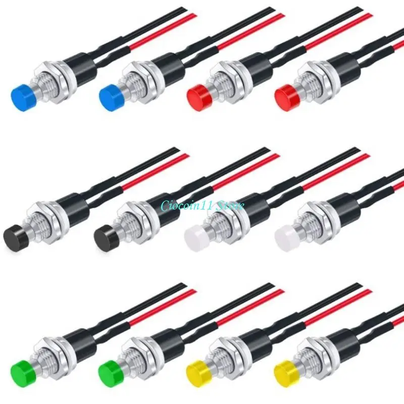 Y1UB 12Pcs Prewired Button Switches 7mm Momentary Switches 3A 220V Normally Open Button
Y1UB 12Pcs Prewired Button Switches 7mm Momentary Switches 3A 220V Normally Open Button