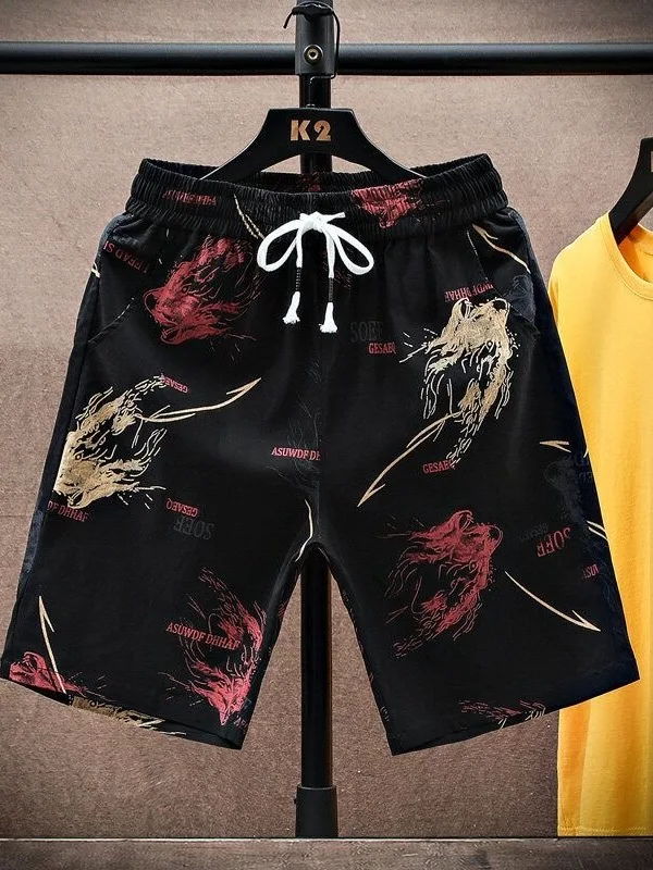 Men's Ice Silk Quick Dry Straight Leg Five-Quarter Beach Shorts Casual Loose Fit Polyester Fiber Summer Fashion Shorts
Men's Ice Silk Quick Dry Straight Leg Five-Quarter Beach Shorts Casual Loose Fit Polyester Fiber Summer Fashion Shorts