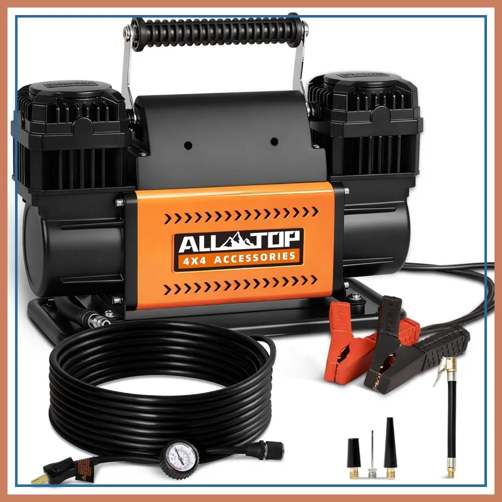 Dual Cylinder 12V Air Compressor, 150 PSI 12.35 CFM Portable Inflator for Truck RV 4x4
Dual Cylinder 12V Air Compressor, 150 PSI 12.35 CFM Portable Inflator for Truck RV 4x4