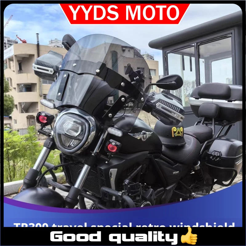 【Good quality】For Haojue TR300 Travel Version Modified Indian Style Front Windshield Glass Windshield Accessories
【Good quality】For Haojue TR300 Travel Version Modified Indian Style Front Windshield Glass Windshield Accessories