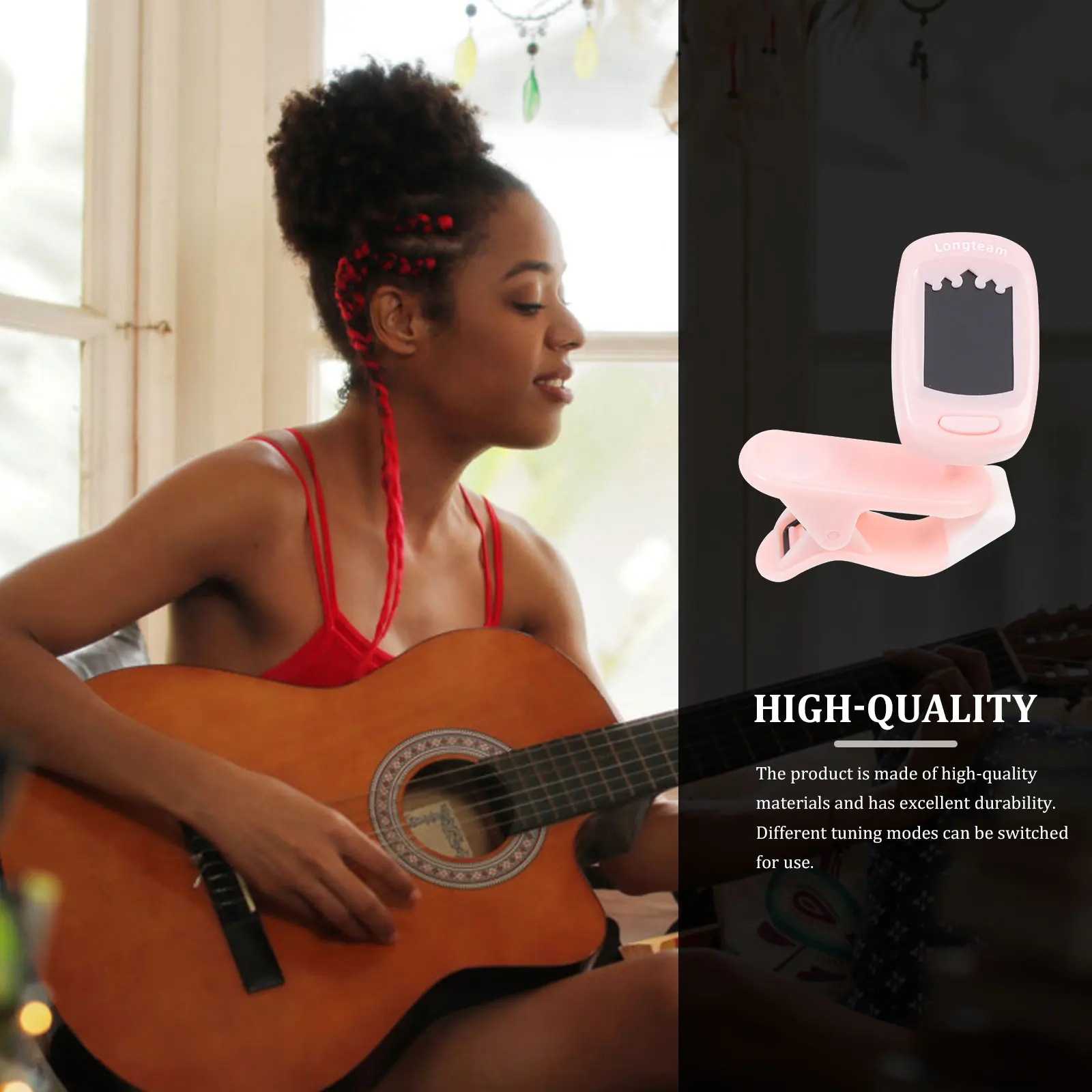 1pc Guitar Tuner Clip Design Portable Durable High Sensitivity Multiple Tuning Modes Bass Violin Ukulele Tuning Tool Musical
1pc Guitar Tuner Clip Design Portable Durable High Sensitivity Multiple Tuning Modes Bass Violin Ukulele Tuning Tool Musical