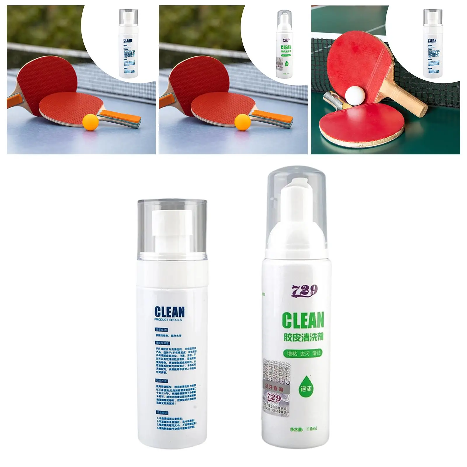 Table Tennis Paddle Rubber Cleaner, Practical Table Tennis Racket Maintenance, Racquet Cleaning Agent 110ml Bottle
Table Tennis Paddle Rubber Cleaner, Practical Table Tennis Racket Maintenance, Racquet Cleaning Agent 110ml Bottle