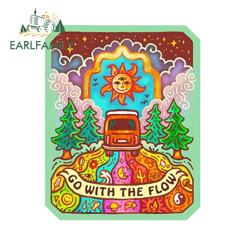 EARLFAMILY 13cm X 10.3cm for Go with The Flow Camper Van Car Stickers Fashionable Simple Decals Creative Laptop Car Goods Cute
EARLFAMILY 13cm X 10.3cm for Go with The Flow Camper Van Car Stickers Fashionable Simple Decals Creative Laptop Car Goods Cute