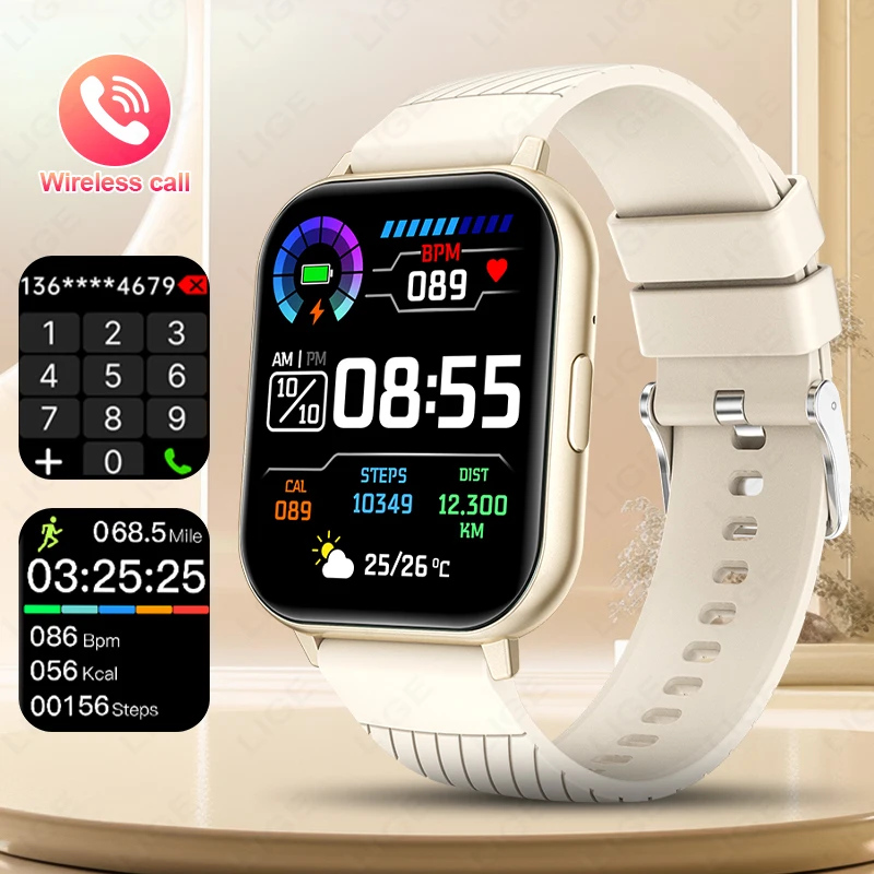 2026 New LIGE Sports Smartwatch Men Women 1.83'' Large Screen Bluetooth Call IP67 Waterproof Heart Rate Sleep Monitor Fitness Sm
2026 New LIGE Sports Smartwatch Men Women 1.83'' Large Screen Bluetooth Call IP67 Waterproof Heart Rate Sleep Monitor Fitness Sm