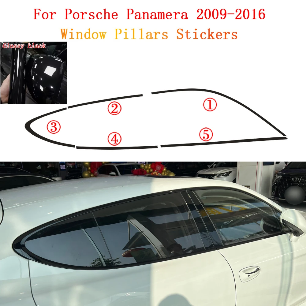Глянцевая черная декоративная наклейка-полоса из ПВХ для окон автомобиля Porsche Panamera 2010-2016, аксессуар для защиты экстерьера
Глянцевая черная декоративная наклейка-полоса из ПВХ для окон автомобиля Porsche Panamera 2010-2016, аксессуар для защиты экстерьера