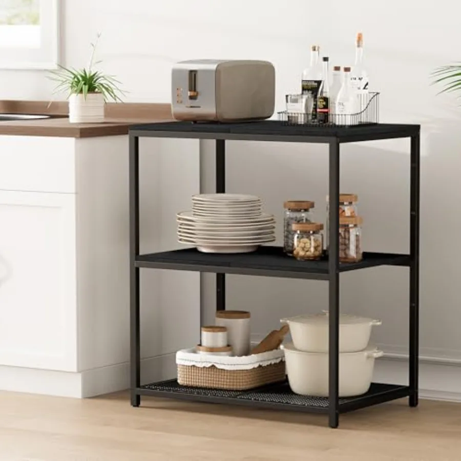 Kitchen Island with 3 Shelves, Kitchen Shelf with Large Workstation, Bakers Rack, Workbench, Metal Frame
Kitchen Island with 3 Shelves, Kitchen Shelf with Large Workstation, Bakers Rack, Workbench, Metal Frame