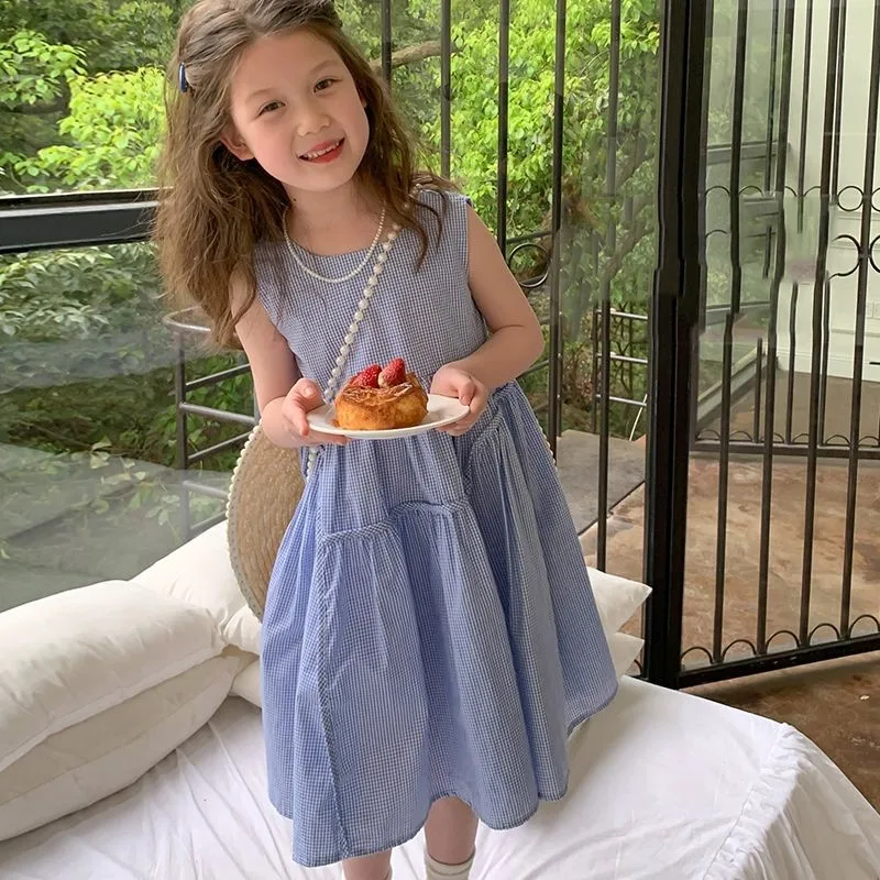 2024 new Summer Girls Baby Kids white cotton Sleeveless dress Elegant Birthday Princess Children Clothes
2024 new Summer Girls Baby Kids white cotton Sleeveless dress Elegant Birthday Princess Children Clothes
