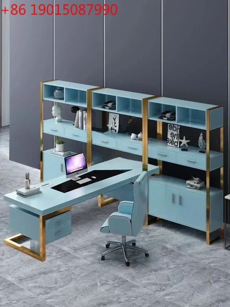Boss Desk Simple Modern Desk Fashion Office President Desk and Chair Combined Office Furniture
Boss Desk Simple Modern Desk Fashion Office President Desk and Chair Combined Office Furniture