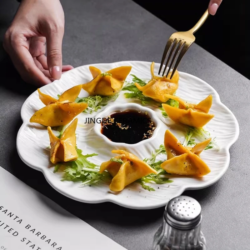 Ceramic Dumpling Plate Vegetable Plate Breakfast Plate Sushi Plates with Vinegar Dish Kitchen Ceramic Tableware Dinner Plates
Ceramic Dumpling Plate Vegetable Plate Breakfast Plate Sushi Plates with Vinegar Dish Kitchen Ceramic Tableware Dinner Plates