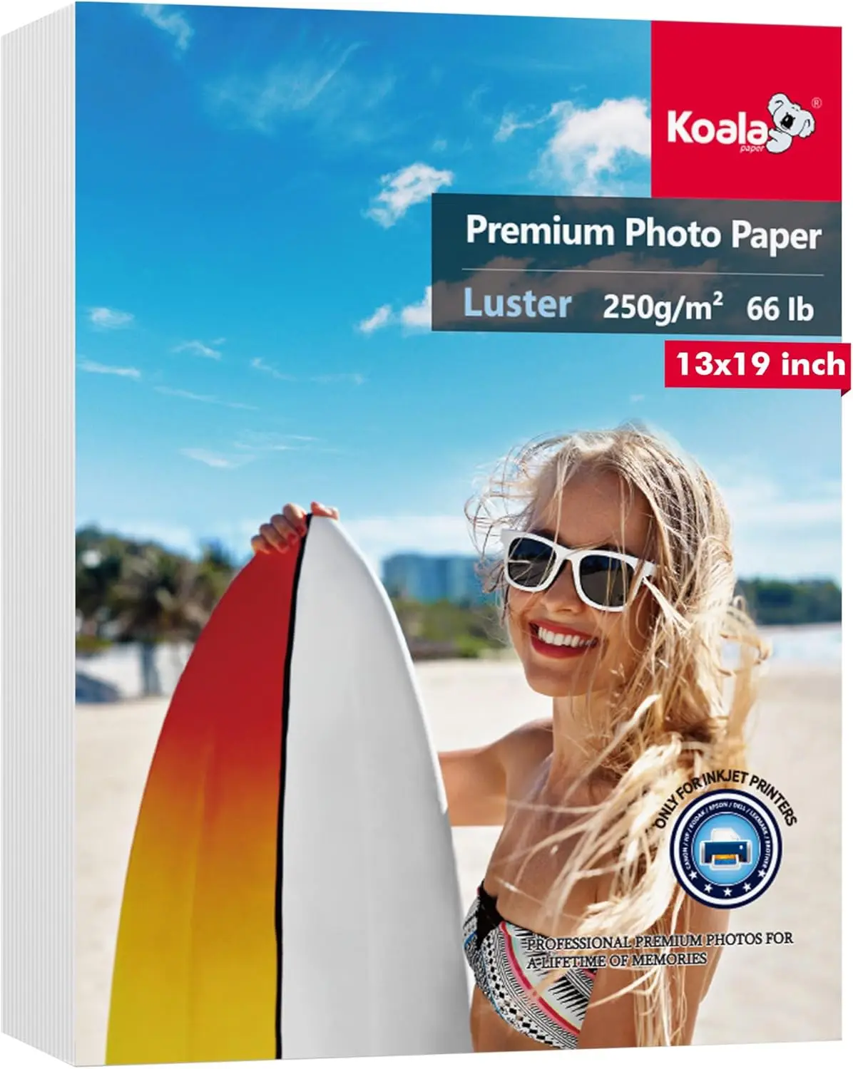 Фотобумага Premium Luster 13x19 дюймов, водостойкая, с мягким глянцем, для струйных принтеров, 66 фунтов, 50 листов
Фотобумага Premium Luster 13x19 дюймов, водостойкая, с мягким глянцем, для струйных принтеров, 66 фунтов, 50 листов