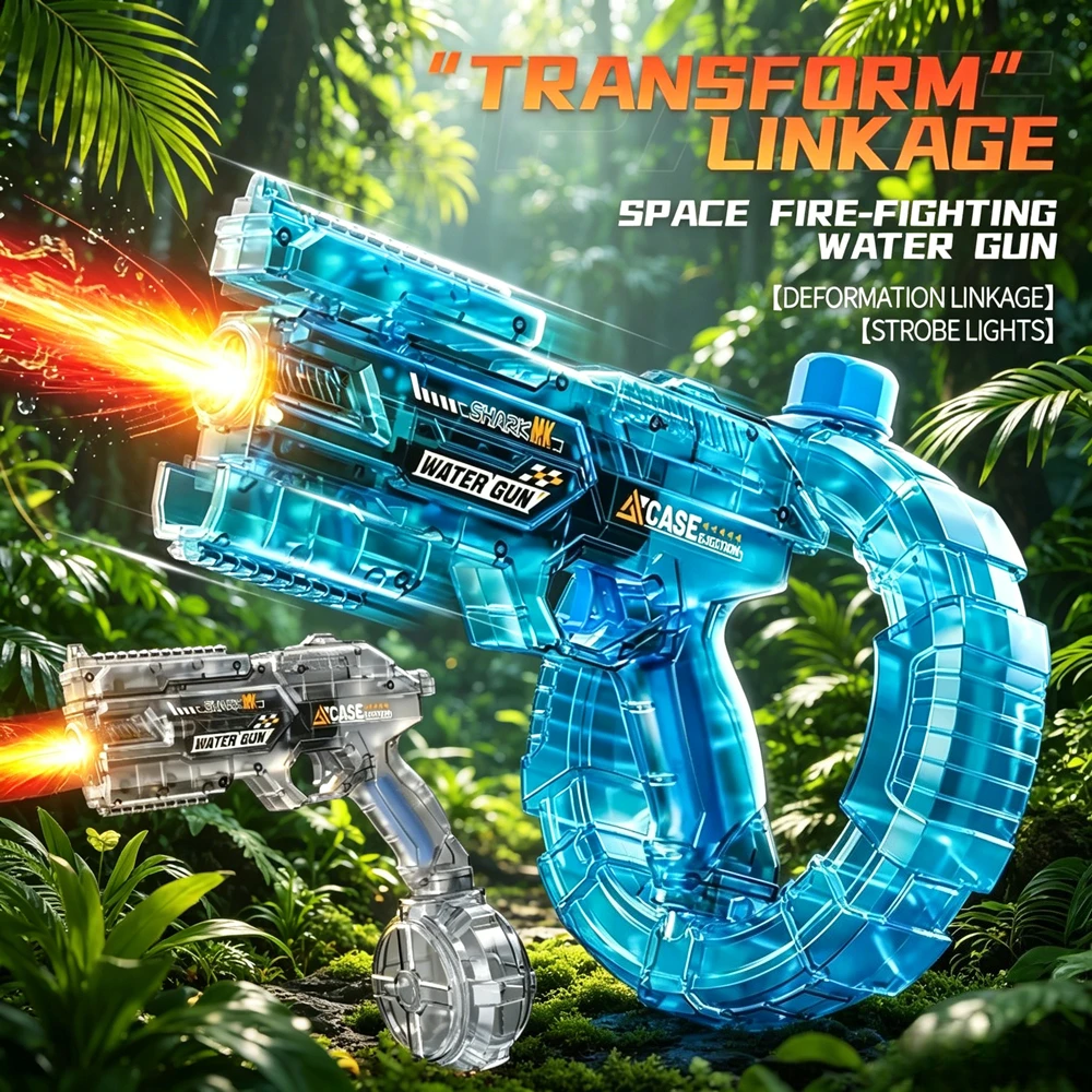 High-Speed Electric Water Gun with Light and Flame Effect Continuous Shooting Long Range Water Blaster Play Toy
High-Speed Electric Water Gun with Light and Flame Effect Continuous Shooting Long Range Water Blaster Play Toy