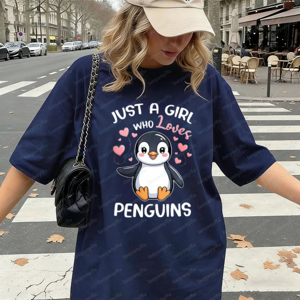 Kawaii Penguin T-Shirt Cartoon Pink Hearts Penguin Print Tee Cute Style Casual Cotton Tops Harajuku Trend Clothes for Women Gift
Kawaii Penguin T-Shirt Cartoon Pink Hearts Penguin Print Tee Cute Style Casual Cotton Tops Harajuku Trend Clothes for Women Gift