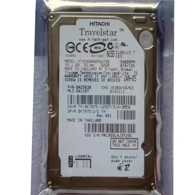 HTS548060M9AT00 60G IDE Needle Parallel Printing and Copying Textile Hard Drive 2.5-inch 5400RPM
HTS548060M9AT00 60G IDE Needle Parallel Printing and Copying Textile Hard Drive 2.5-inch 5400RPM